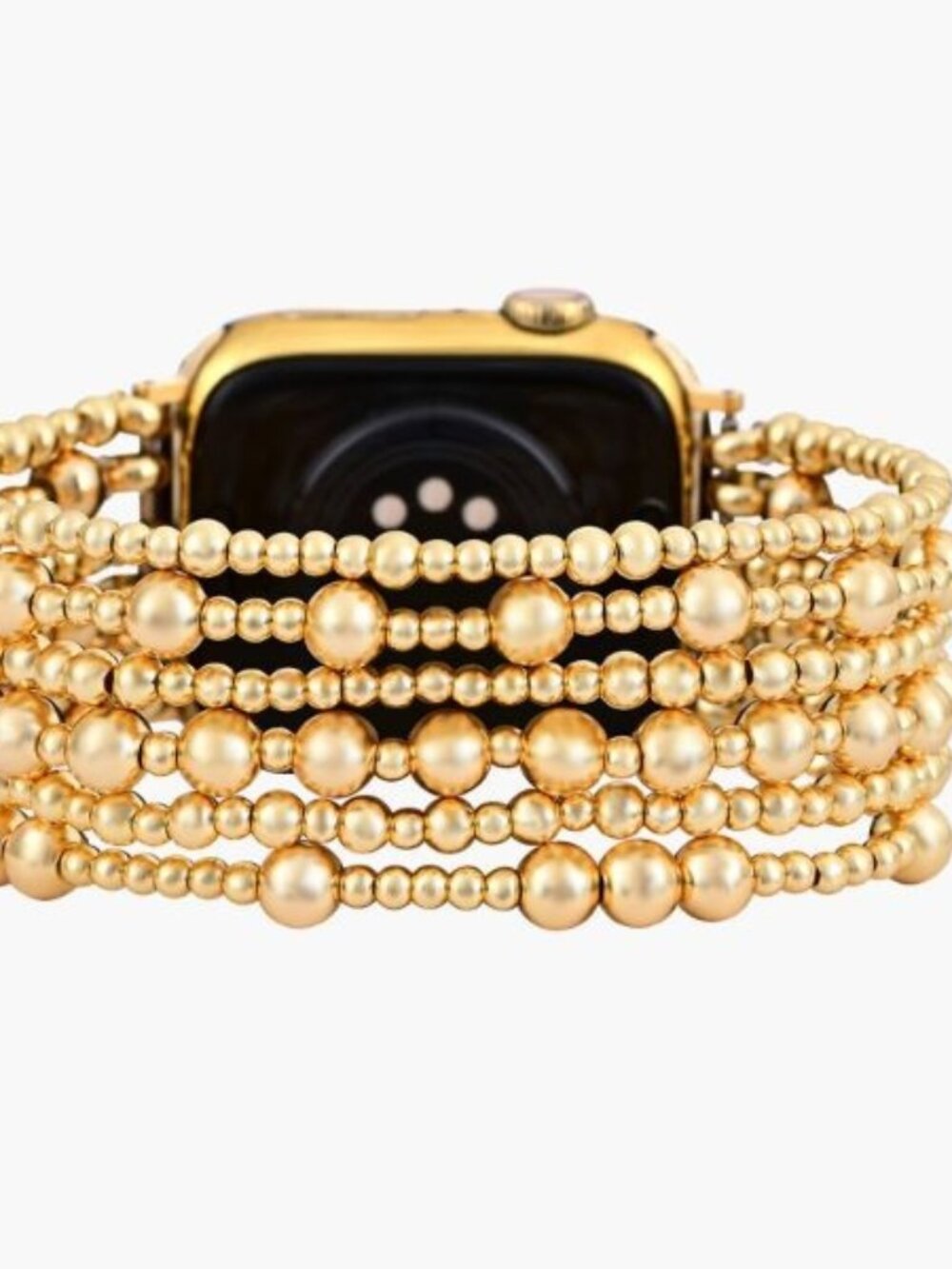 Cape Diablo Women's Golden Demure Gold Bead Stretch Apple Watch Band Small NWT - Picture 3 of 8